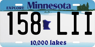 MN license plate 158LII