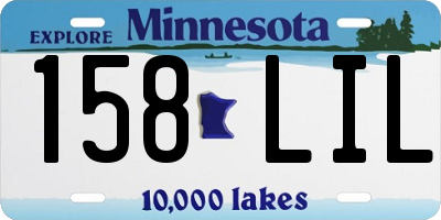 MN license plate 158LIL