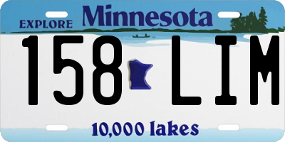 MN license plate 158LIM