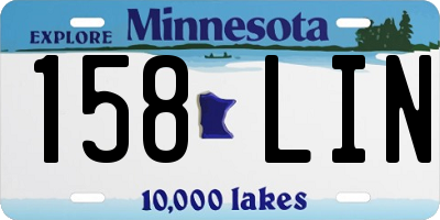 MN license plate 158LIN
