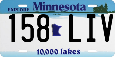MN license plate 158LIV
