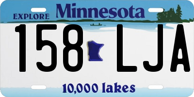 MN license plate 158LJA