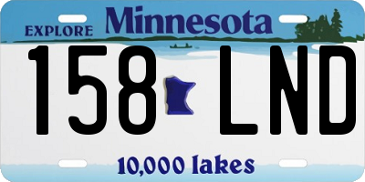 MN license plate 158LND