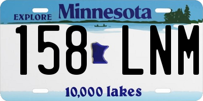 MN license plate 158LNM