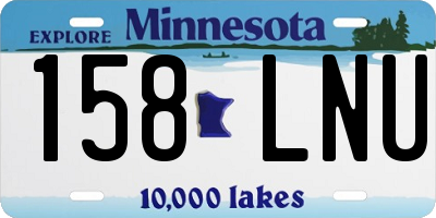 MN license plate 158LNU