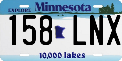 MN license plate 158LNX