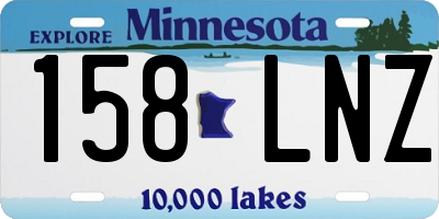 MN license plate 158LNZ