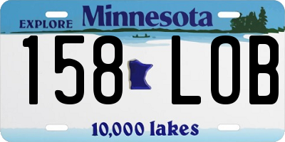 MN license plate 158LOB