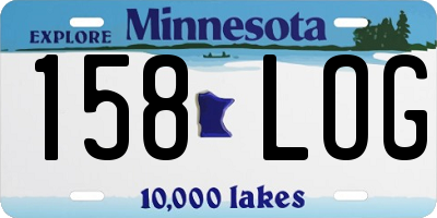MN license plate 158LOG
