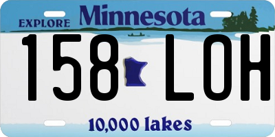 MN license plate 158LOH
