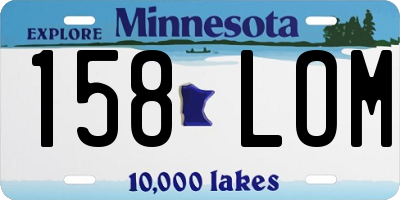 MN license plate 158LOM