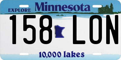 MN license plate 158LON