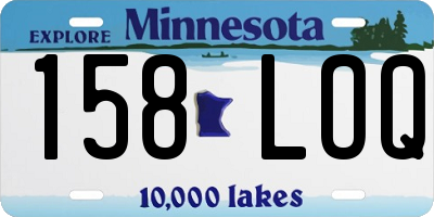 MN license plate 158LOQ