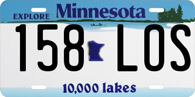 MN license plate 158LOS