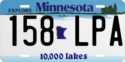 MN license plate 158LPA