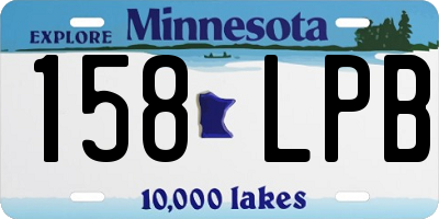 MN license plate 158LPB