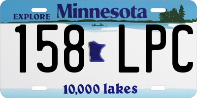 MN license plate 158LPC