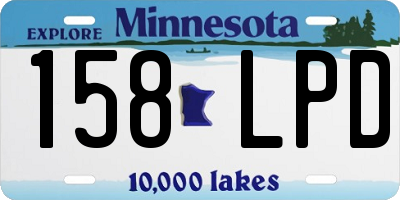 MN license plate 158LPD