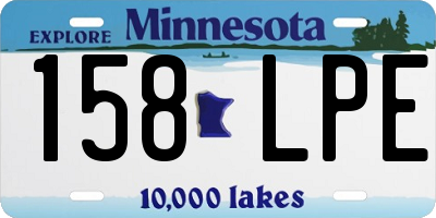 MN license plate 158LPE