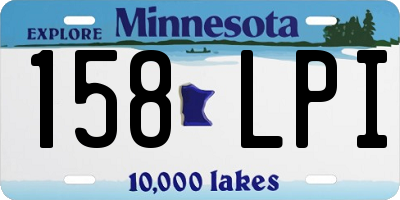 MN license plate 158LPI