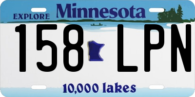MN license plate 158LPN