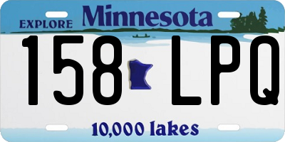 MN license plate 158LPQ