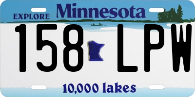 MN license plate 158LPW