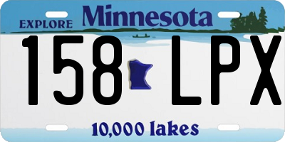 MN license plate 158LPX