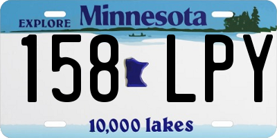 MN license plate 158LPY