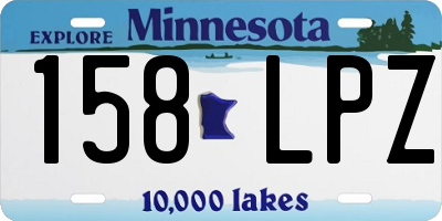 MN license plate 158LPZ