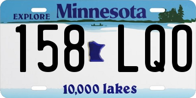 MN license plate 158LQO