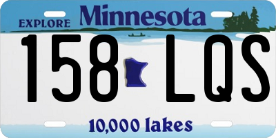 MN license plate 158LQS
