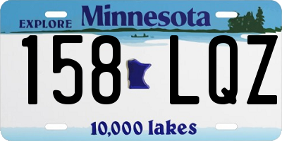 MN license plate 158LQZ