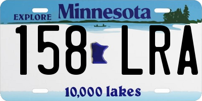 MN license plate 158LRA
