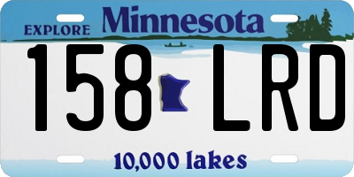 MN license plate 158LRD