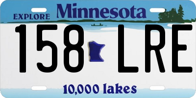 MN license plate 158LRE