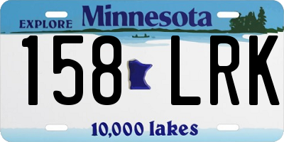 MN license plate 158LRK