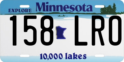 MN license plate 158LRO