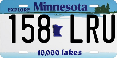 MN license plate 158LRU