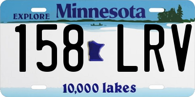 MN license plate 158LRV