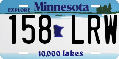 MN license plate 158LRW