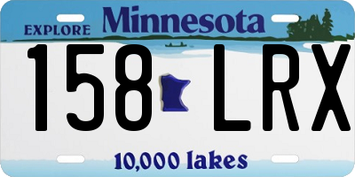 MN license plate 158LRX
