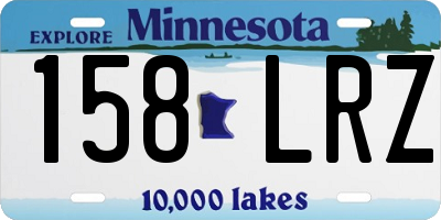 MN license plate 158LRZ
