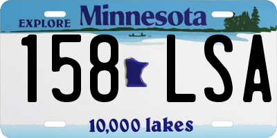 MN license plate 158LSA