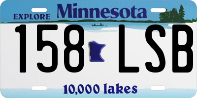 MN license plate 158LSB