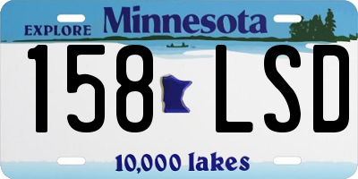 MN license plate 158LSD