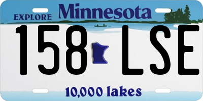 MN license plate 158LSE
