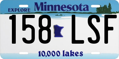 MN license plate 158LSF