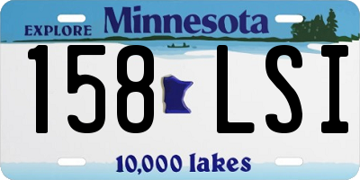MN license plate 158LSI