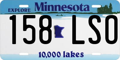 MN license plate 158LSO